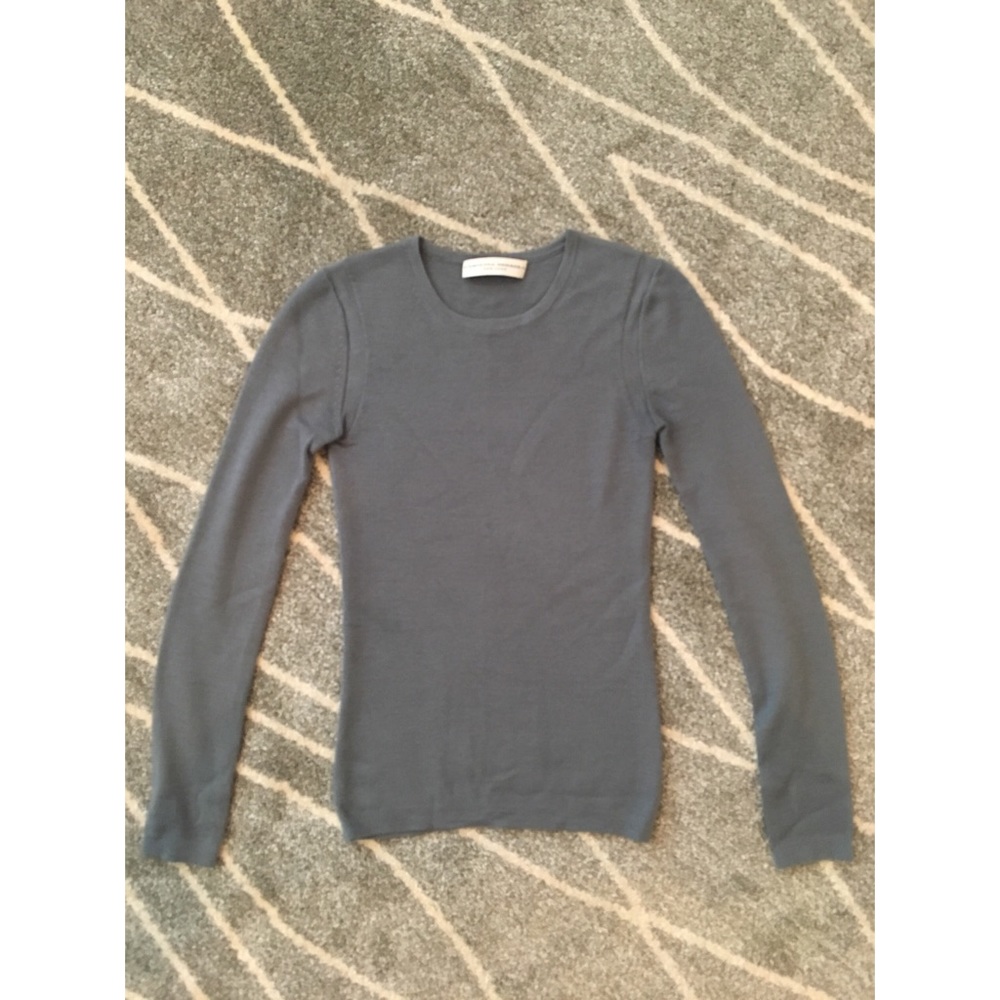 Carolina Herrera grey/blue cashmere sweater
